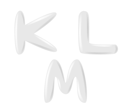 white foam lotion and milk alphabet font . vectorのイラスト素材