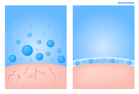 moisturizer apply on dry skin vectorのイラスト素材