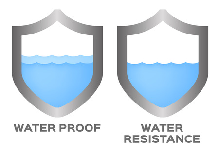 Water resistant and proof logo , icon and vectorのイラスト素材