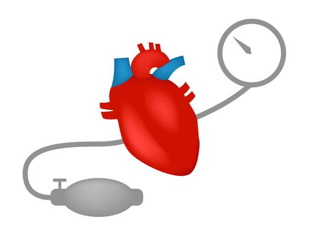 blood pressure measuring vectorのイラスト素材