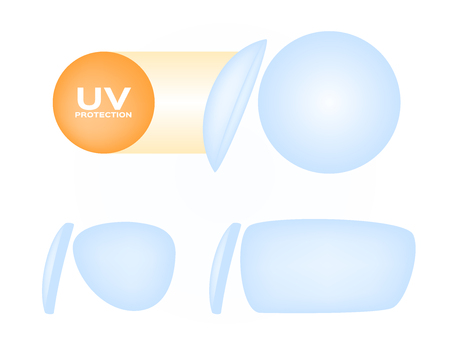 uv lens for glasses vectorのイラスト素材