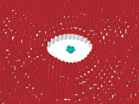 antibiotic medicine and virus vectorのイラスト素材