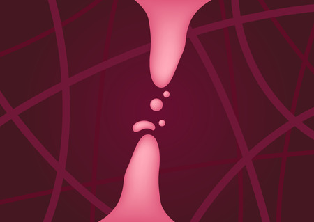 pink close up damaged collagen vector , elastin.のイラスト素材