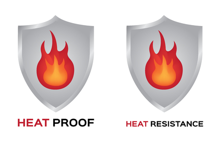 heat proof and resistance vector iconのイラスト素材