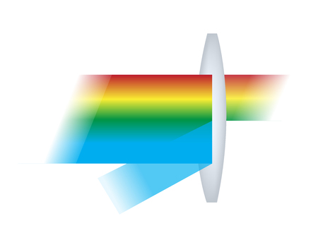 blue ray light filter lens vector illustration.のイラスト素材
