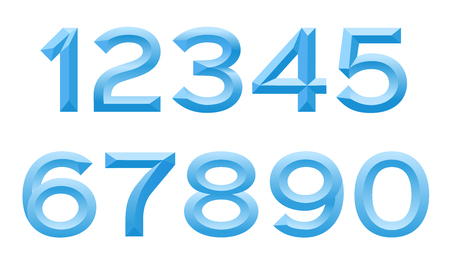 abstract colorful font number vectorのイラスト素材