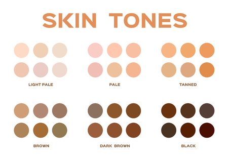 skin tone index color . infographic vectorのイラスト素材