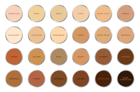 skin tone index color . infographic vectorのイラスト素材