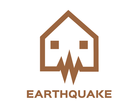 earthquake wave icon vector illustrationのイラスト素材