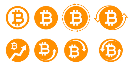 bitcoin icon vector / currencyのイラスト素材