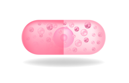 collagen capsule vector , collagen icon and logoのイラスト素材