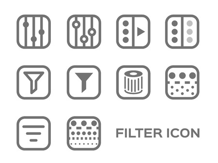 air filter with bacteria and dust vector iconのイラスト素材