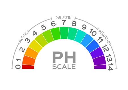 ph scale vector graphic . acid to baseのイラスト素材