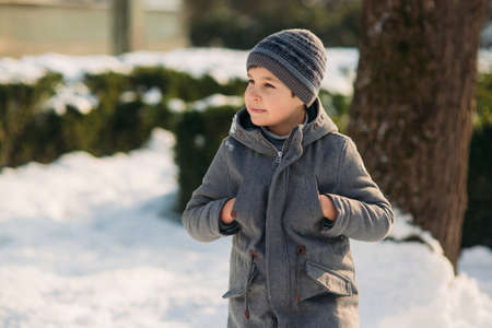 Child in the winterの写真素材