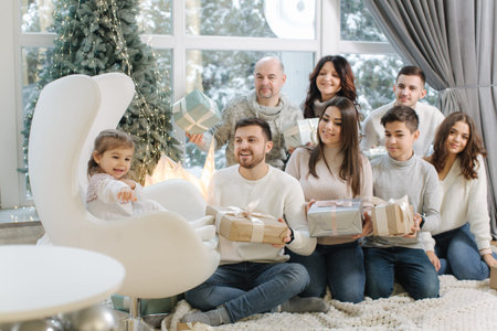 Noel morning large gathering. Big family play with granddaughter and have fun. Fairy decoration...