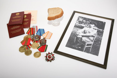 Recollecting our great-grandfathers - heroes of last wars.の写真素材