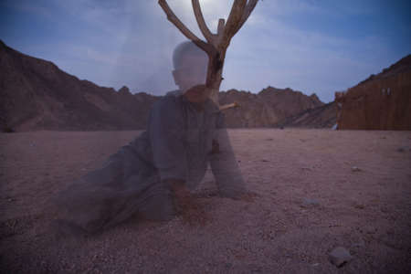 Portrait bedouin? - small children such restless, especially children bedouinの写真素材