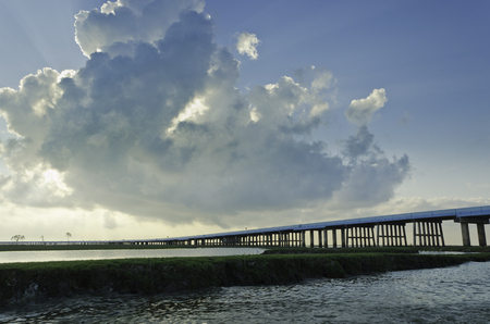 sky and clouds with morning sunlight の写真素材