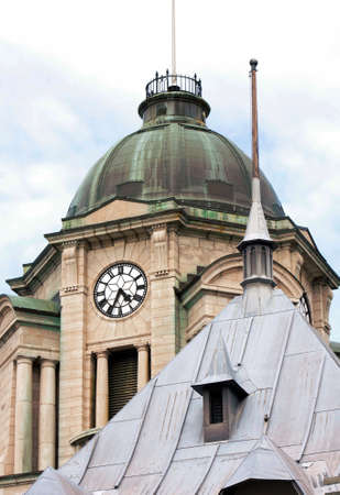 Vintage building roofs in Quebec Cityの写真素材