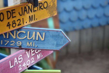 Directional Arrow Signs in Cape Codの写真素材