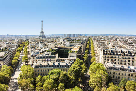 Eiffel Tower from the Arc de Triompheの写真素材