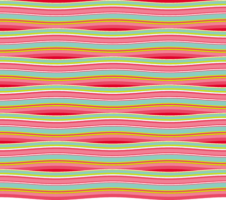 The vector striped waved pattern in vintage colours.のイラスト素材