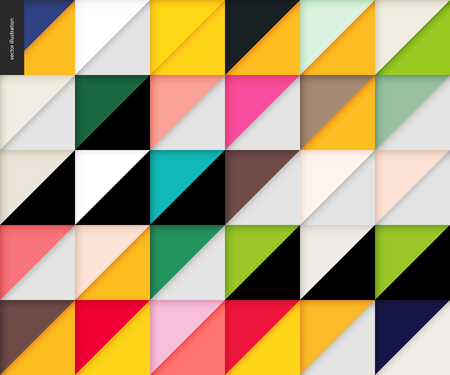 Vector seamless geometric papercut pattern of trianglesのイラスト素材