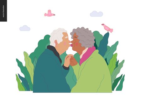 Medical insurance - senior citizen health planのイラスト素材