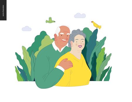 Medical insurance - senior citizen health planのイラスト素材