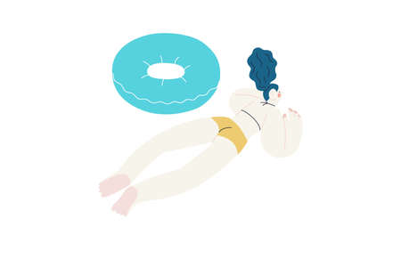 Beach resort activities, modern flat vector illustrationのイラスト素材