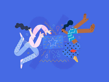 Discounts, sale, promotion. Flat vector modern illustrationのイラスト素材