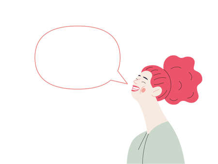 Happiness - happy smiling people portraits, emotion conceptのイラスト素材