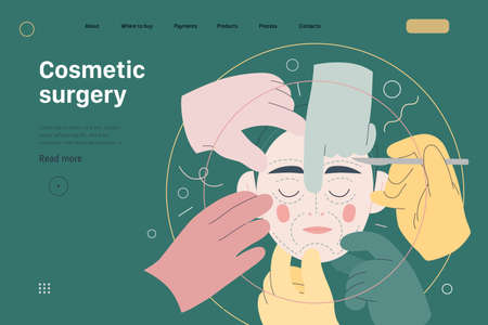 Medical insurance template - cosmetic, plastic, aesthetic surgeryのイラスト素材