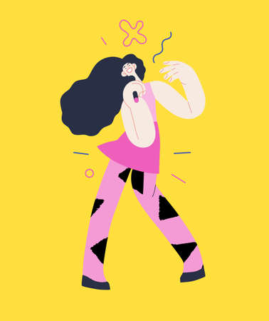 Happiness - happy people jumping in the air cheerfullyのイラスト素材