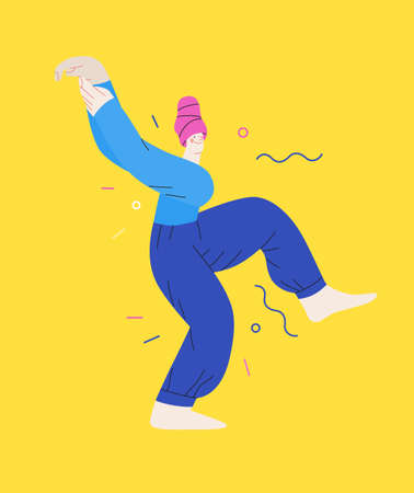 Happiness - happy people jumping in the air cheerfullyのイラスト素材