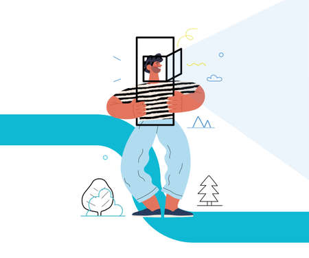 Startup illustration. Concept of building new businessのイラスト素材