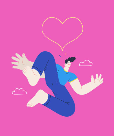 Happiness - happy people jumping in the air cheerfullyのイラスト素材