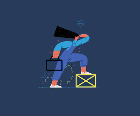 Startup illustration. Concept of building new businessのイラスト素材