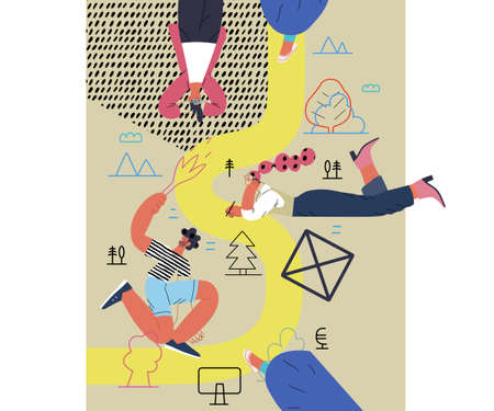 Startup illustration. Concept of building new businessのイラスト素材