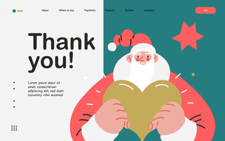 Web Santa - a corporative website page template.のイラスト素材