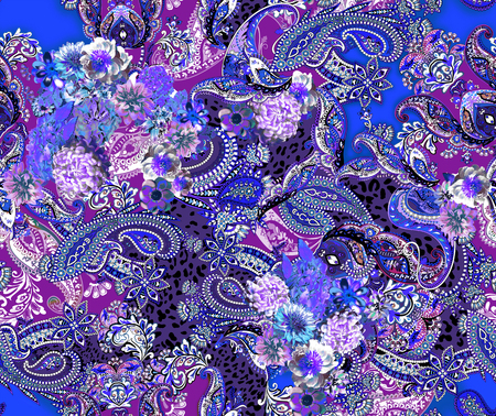seamless paisley patternの写真素材