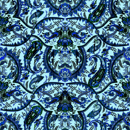 Traditional Indian paisley patternの写真素材
