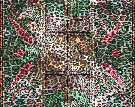 Traditional Indian paisley patternの写真素材