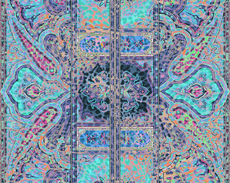 Traditional Indian paisley patternの写真素材