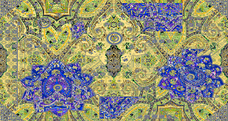 Traditional Indian paisley patternの写真素材