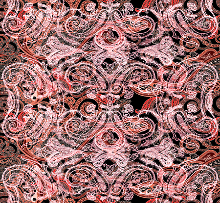 Traditional Indian paisley patternの写真素材