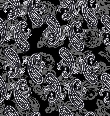 Seamless paisley pattern. For textile, design and backgroundsの写真素材