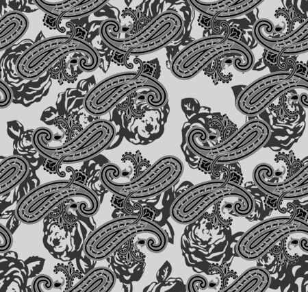 Seamless paisley pattern. For textile, design and backgroundsの写真素材