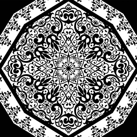 Traditional paisley pattern. Elegant hand drawn background.の写真素材