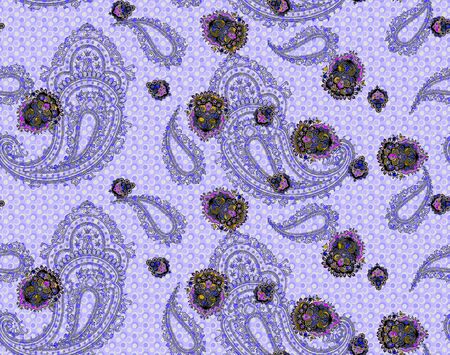 Abstract paisley pattern. Seamless multi color background.の写真素材